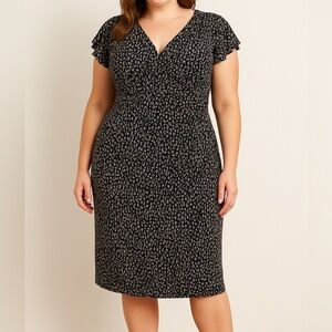 Ralph Lauren Black and White Midi Dress